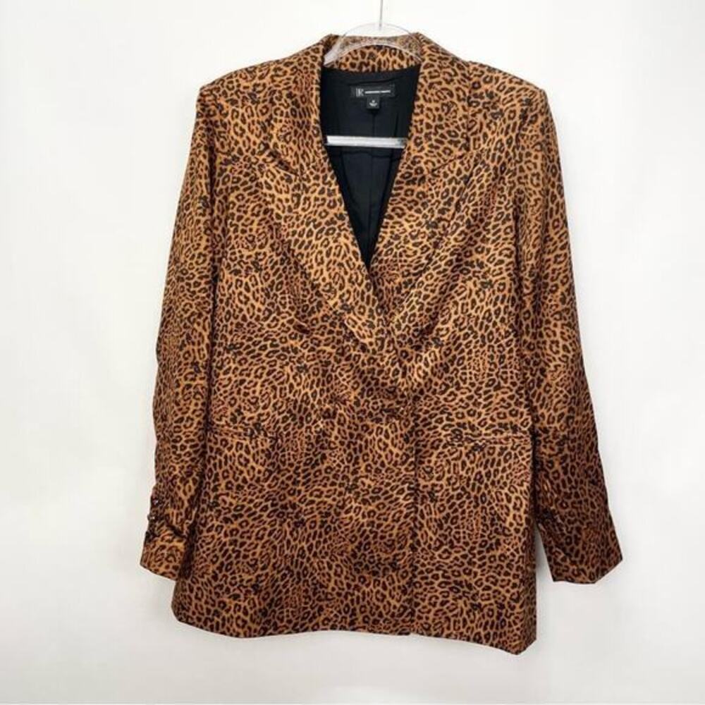 INC International Concepts Cheetah Double Breast Blazer Size Medium